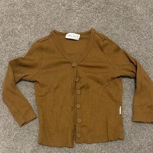 Jamie Kay Kids Button Down Cardigan - Warm Brown